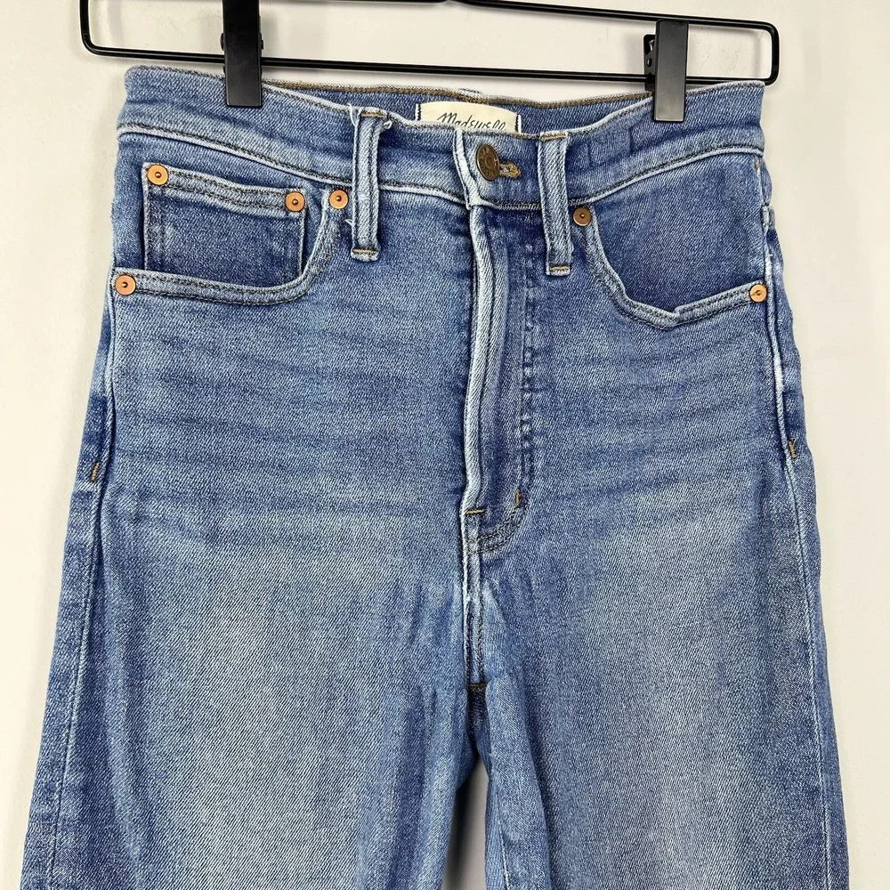 Madewell Perfect Vintage Jeans Womens‎ 25 High Rise Crop Straight Leg Denim